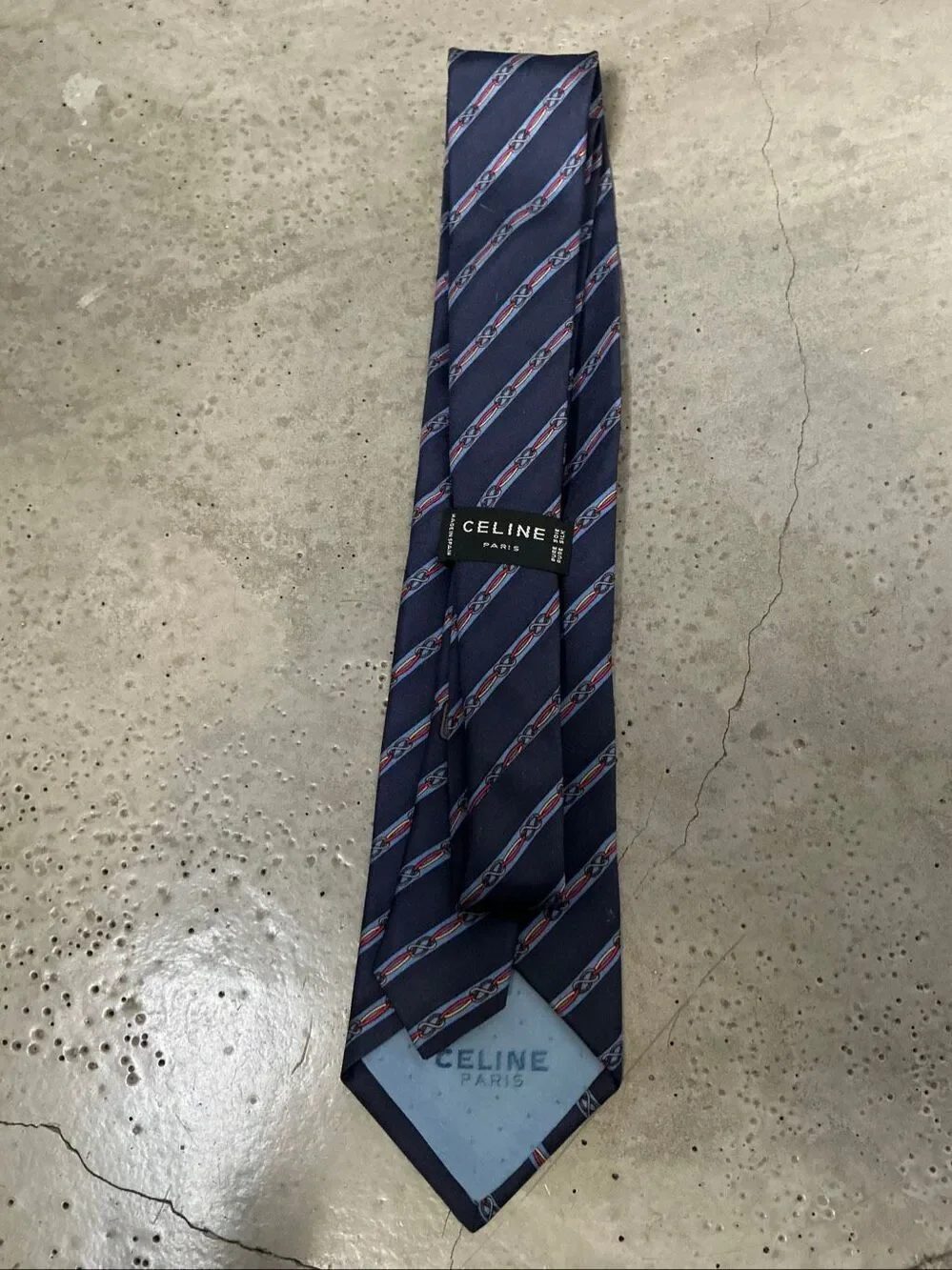 Celine Silk Tie | Navy
